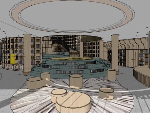 독서 장소 3D 모델