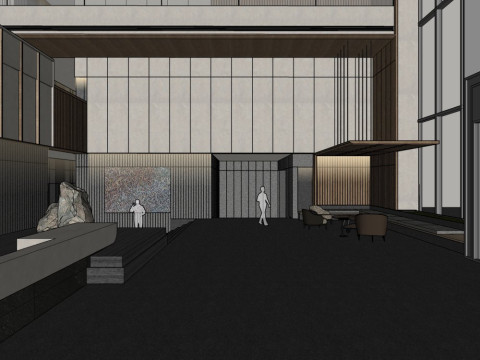 大堂内饰 3D 模型