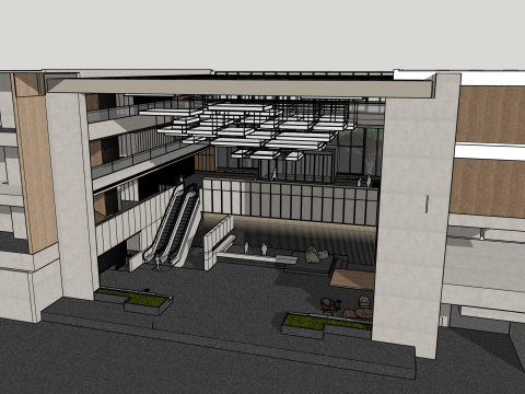 大堂内饰 3D 模型