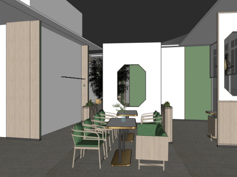 Restaurant interior design 3D Model