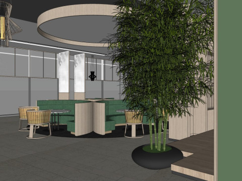 Restaurant interior design 3D Model