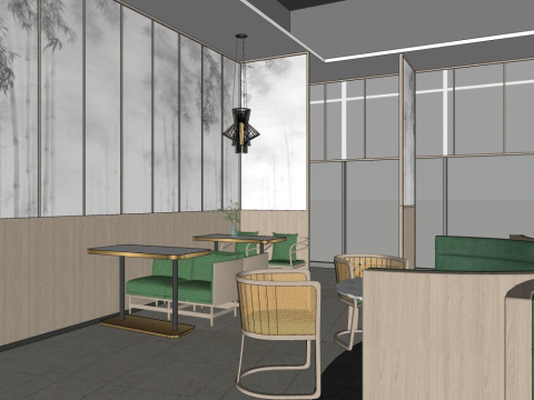 Restaurant interior design 3D Model