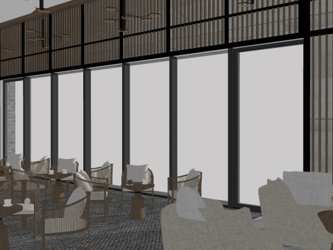 Hotel lobby 3D Model