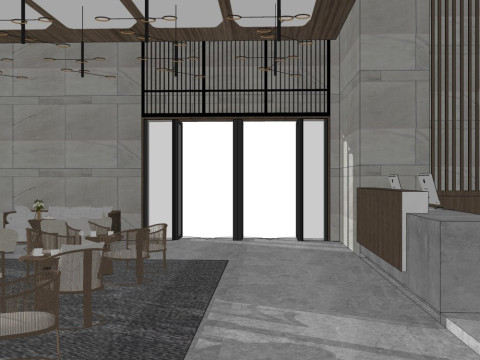 Hotel lobby 3D Model