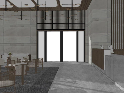 Hotel lobby 3D Model