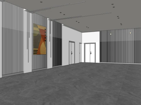 Office building lobby 3D Model