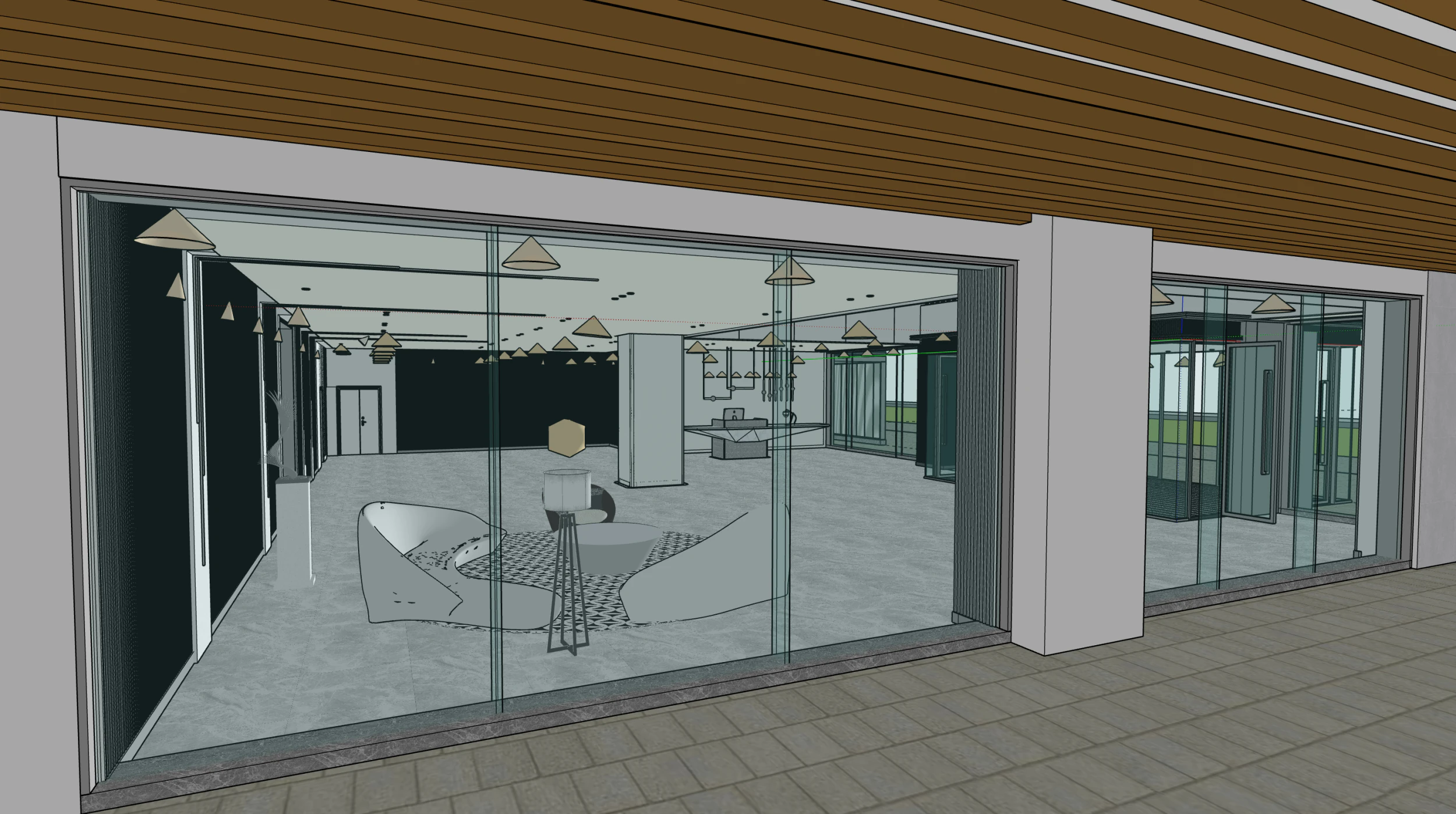 Office building lobby 3D Model .c4d .max .obj .3ds .fbx .stl .blend 