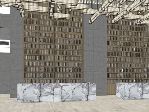 酒店大堂室内设计 3D 模型