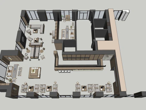 Salon herbaciany Model 3D