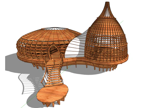 Wooden Church Modello 3D