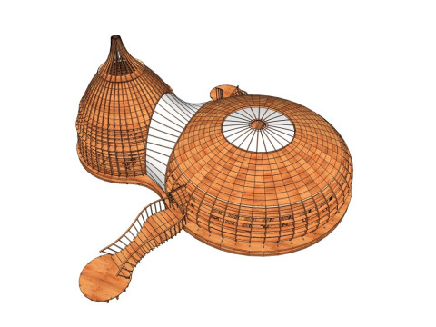 Wooden Church 3D Model