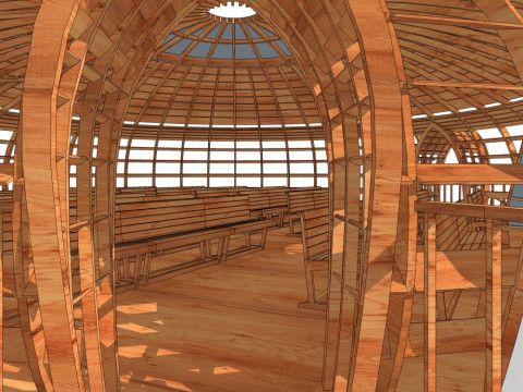 Wooden Church 3D Model