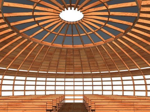 Wooden Church 3D Model