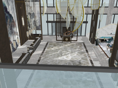 Otel lobisi 3D Model