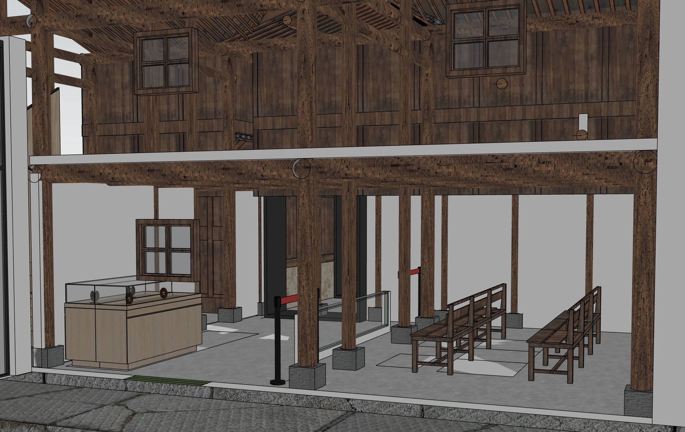 Chinese-style former residence and ancient architecture 3D Model .c4d .max .obj .3ds .fbx .stl .blend 