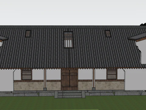 Chinese-style former residence and ancient architecture 3D Model