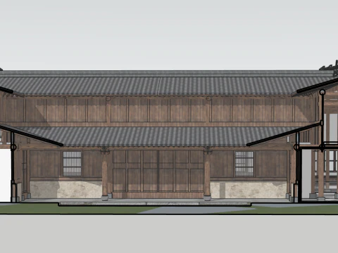Chinese-style former residence and ancient architecture 3D Model