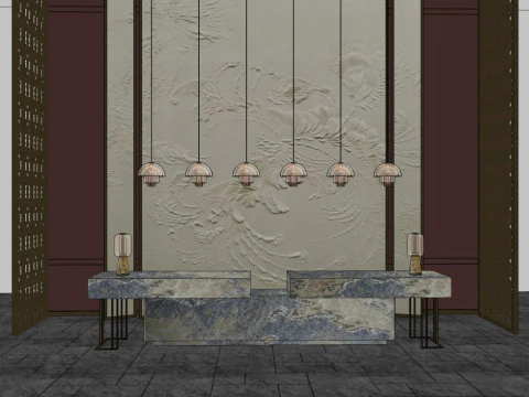 Hotel lobby 3D Model