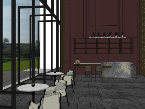 Hotel lobby 3D Model