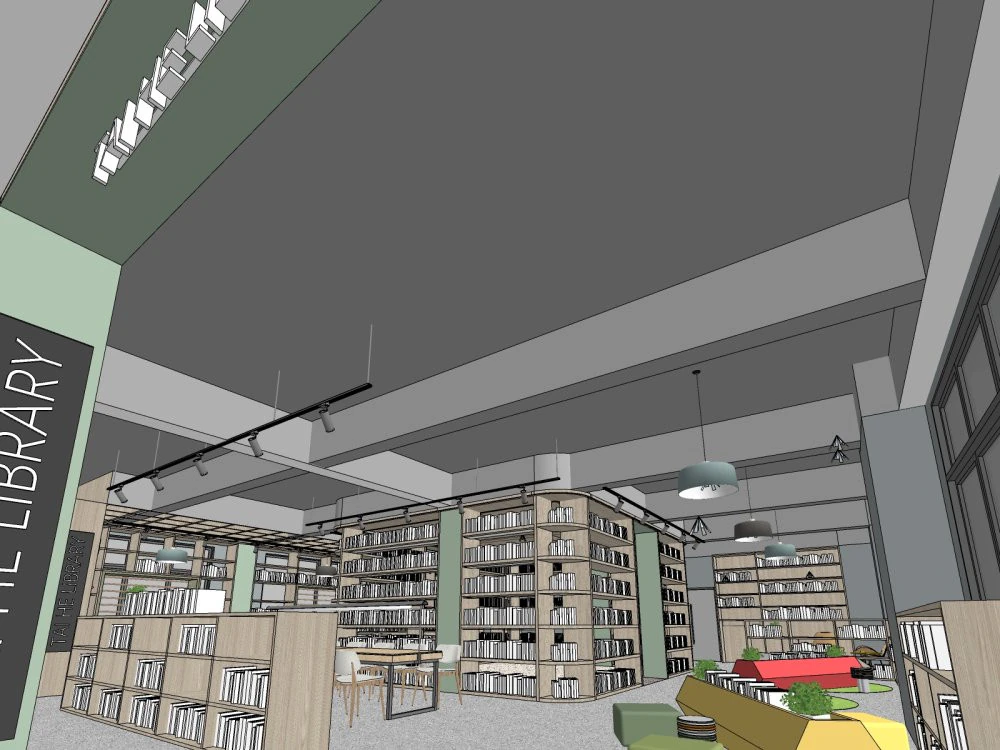 Livraria Modelo 3D .c4d .max .obj .3ds .fbx .stl .blend 