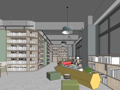 किताबों की दुकान 3D मॉडल