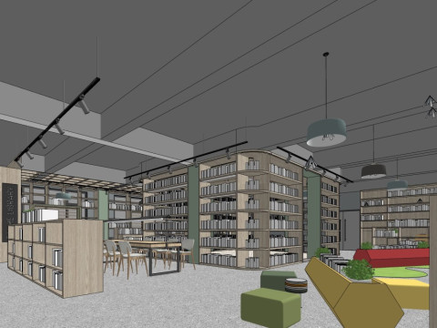 किताबों की दुकान 3D मॉडल