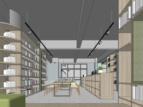 किताबों की दुकान 3D मॉडल