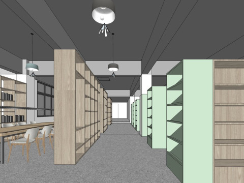 किताबों की दुकान 3D मॉडल