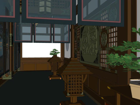 Ancient indoor set design 3D Model