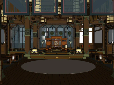 Ancient indoor set design 3D Model