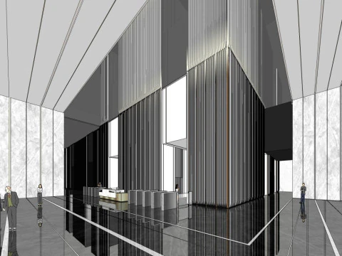 Ingresso dell'edificio per uffici Modello 3D