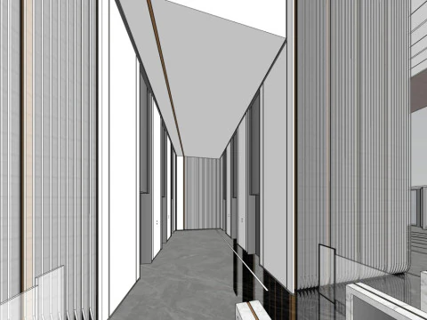 Ingresso dell'edificio per uffici Modello 3D