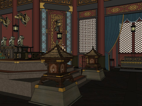 Chinese palace 3D Model