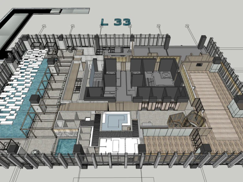 Piscina Modello 3D .c4d .max .obj .3ds .fbx .stl .blend