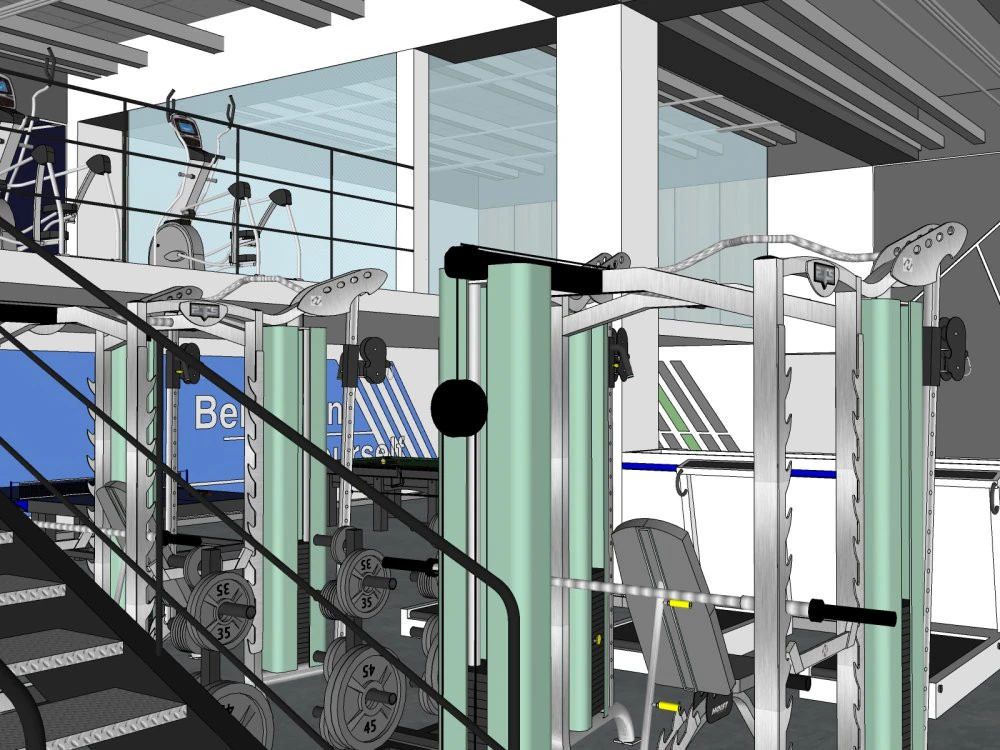 Gym 3D Model .c4d .max .obj .3ds .fbx .stl .blend