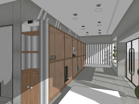 Milk tea shop design 3D Model
