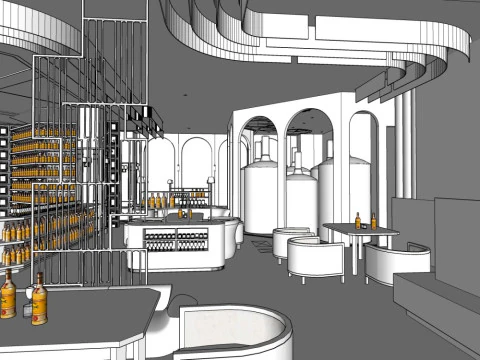 Beer bar 3D Model
