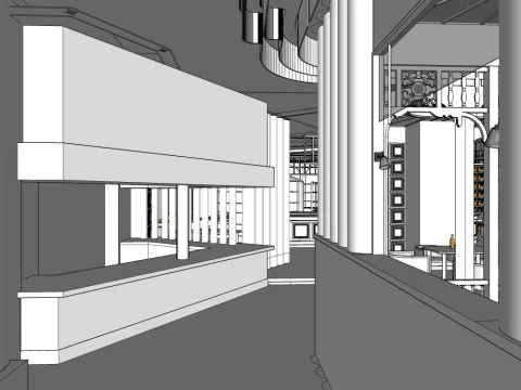 Beer bar 3D Model