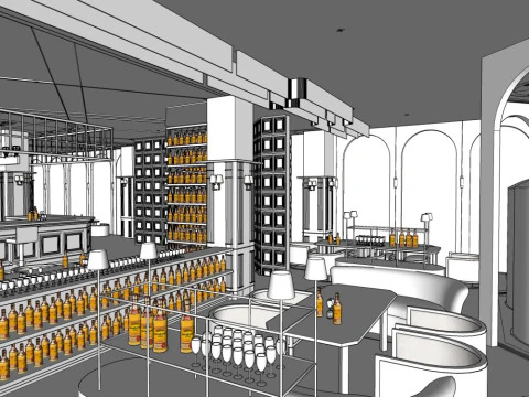 Beer bar 3D Model