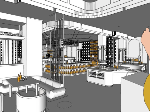 Beer bar 3D Model