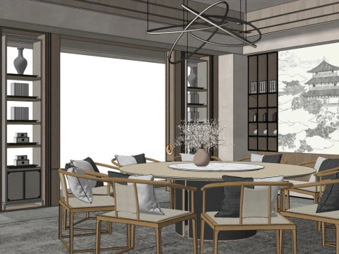 Ristorante Modello 3D