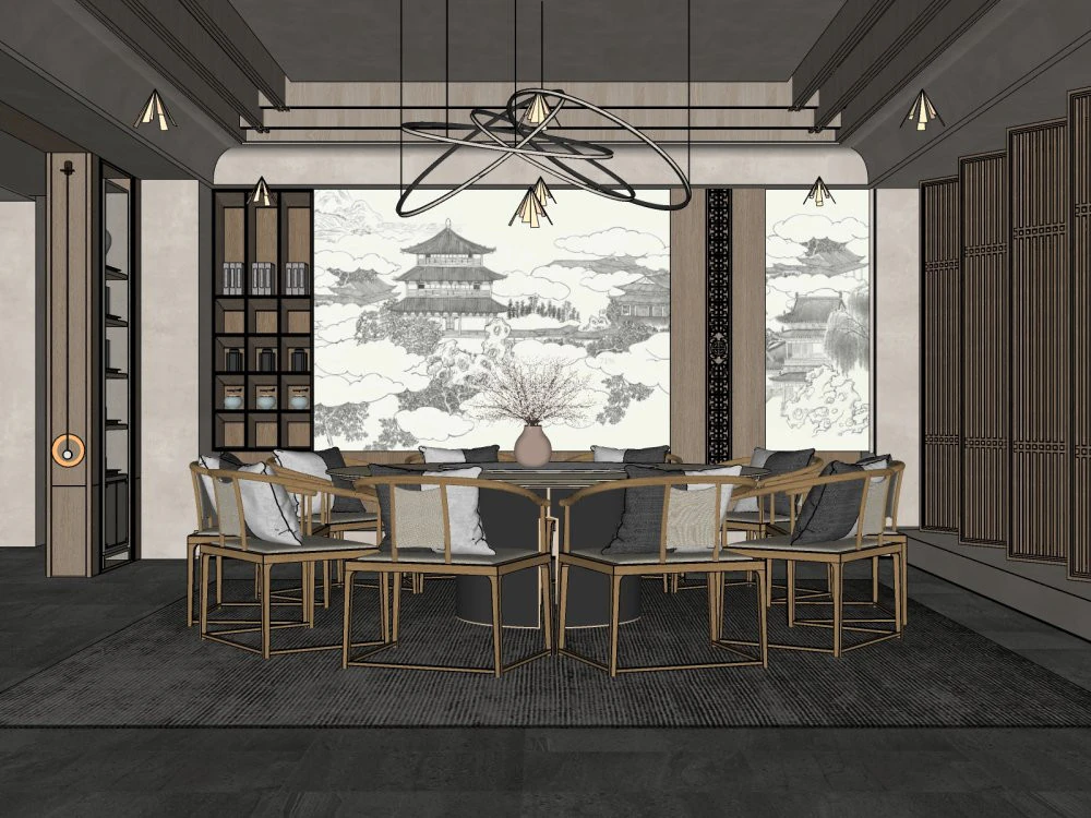 Ristorante Modello 3D .c4d .max .obj .3ds .fbx .stl .blend 