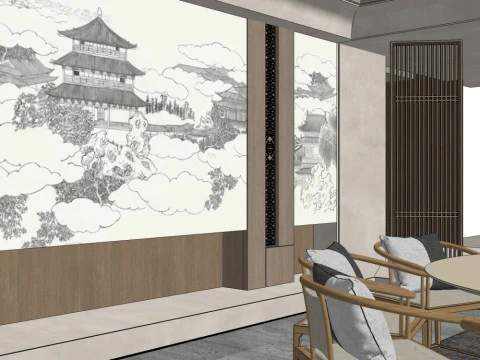 Ristorante Modello 3D