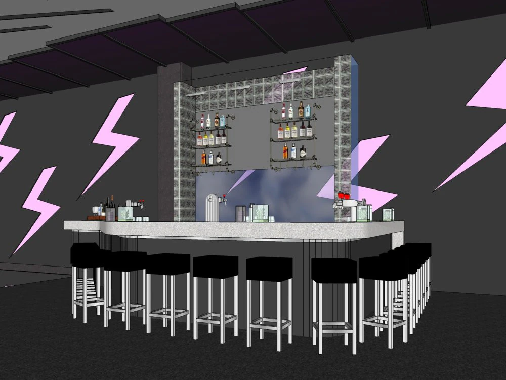 ナイトクラブ 3Dモデル .c4d .max .obj .3ds .fbx .stl .blend 