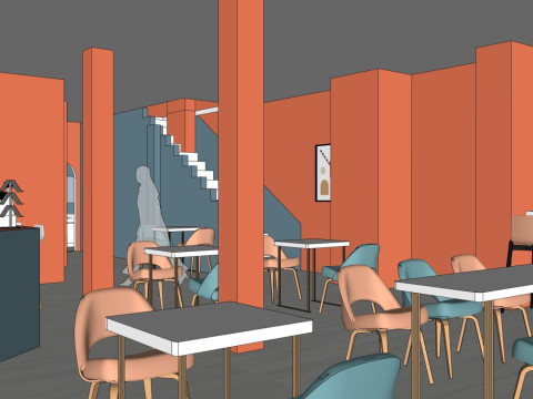 Caf&eacute; 3D Modell