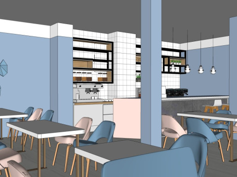 Caf&eacute; 3D Modell