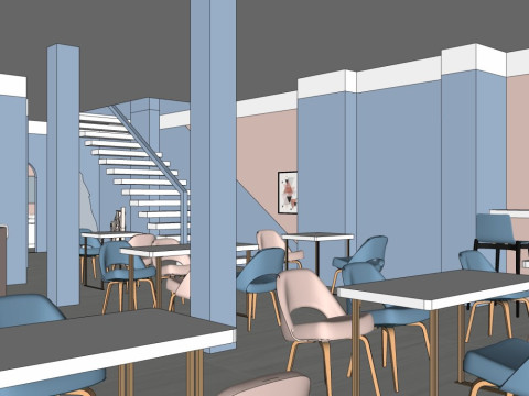 Caf&eacute; 3D Modell