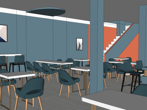 Caf&eacute; 3D Modell