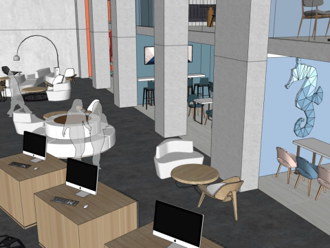 Caf&eacute; 3D Modell