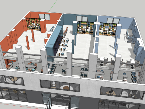 Caf&eacute; 3D Modell